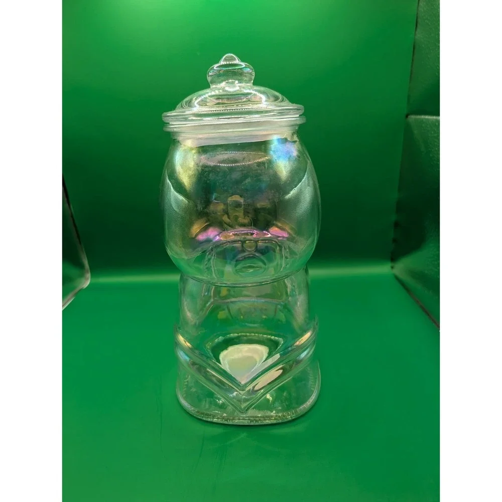 NEW Target Bullseye Playground Gumball Machine Clear Glass Candy Jar Canister